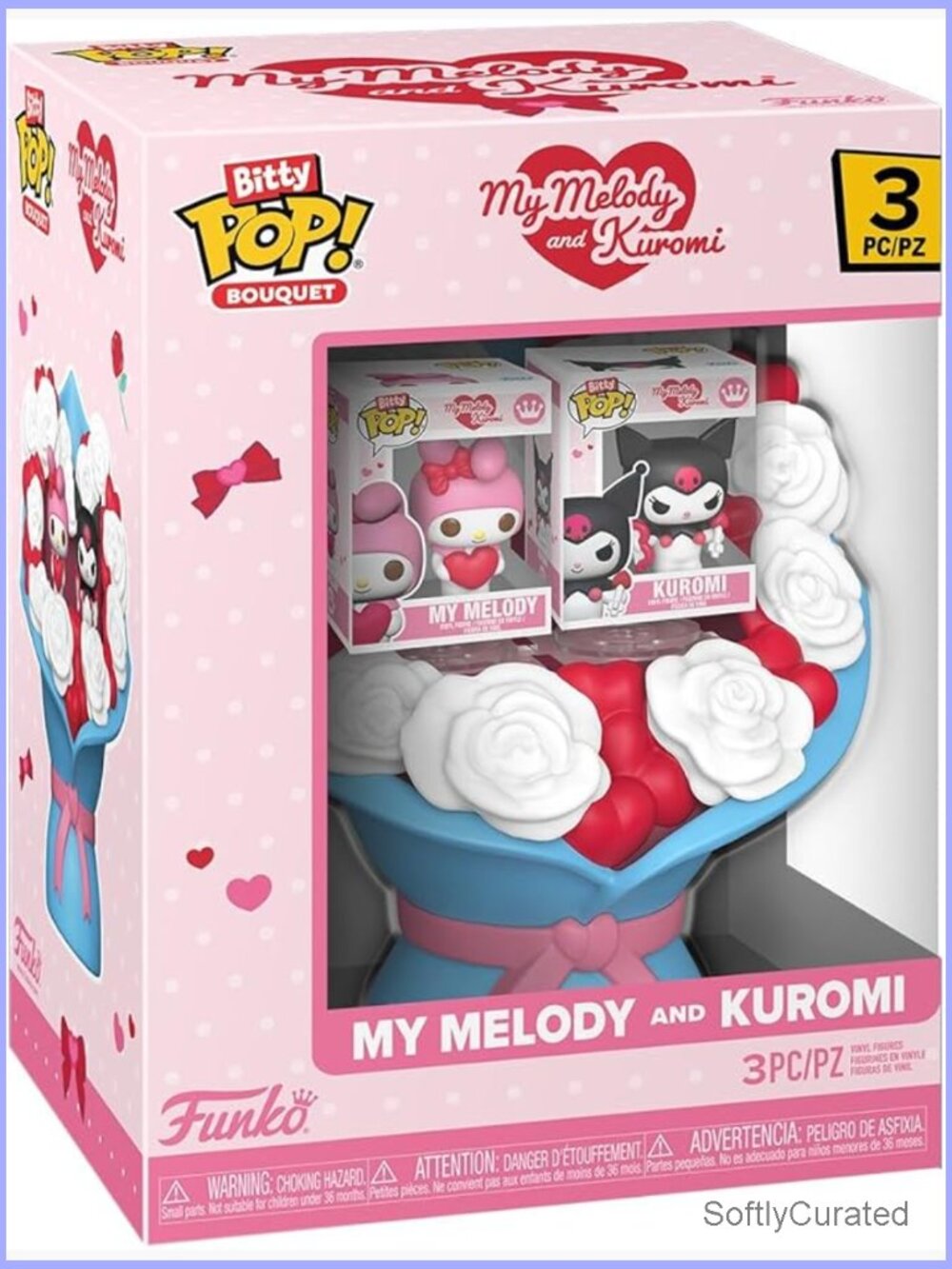 0.9" Miniature Collectible Figures - Sanrio My Melody Kuromi 2-Pack
